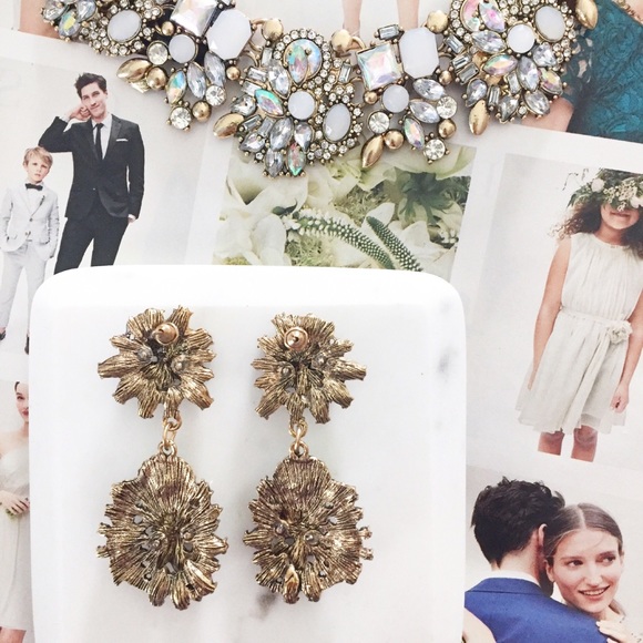 "Antoinette" Earrings || Clear Crystal Statement - Picture 3 of 11